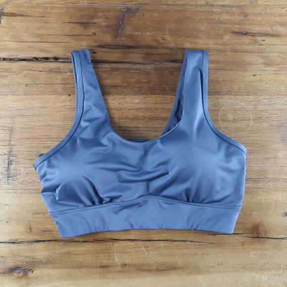 AVIA DARK GREY SPORTS BRA WITH TWIST MESH BACK THICK REMOVABLE PADDING SIZE XL - Picture 1 of 4